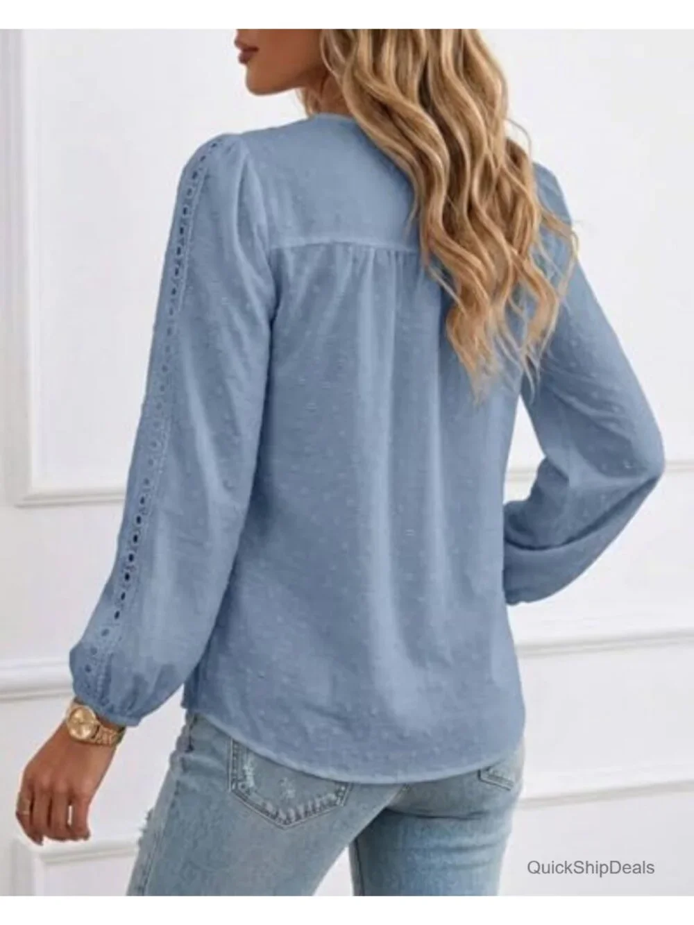 Long Sleeve Crochet Lace Blouse Bohemian Flowy Shirt